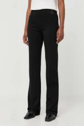 Pinko pantaloni femei, culoarea negru, drept, high waist 9BYX-SPD03T_99X