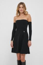 Calvin Klein rochie culoarea negru, mini, evazati 9BYX-SUD1HY_99X