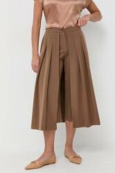 Silvian Heach pantaloni culoarea maro, lat, high waist MBYX-SDD009_82X