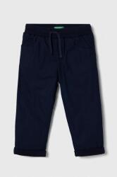 Benetton pantaloni copii culoarea albastru marin, neted 9BYX-SPB03M_59X