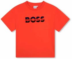 HUGO BOSS tricou de bumbac pentru copii culoarea rosu, cu imprimeu 9BYX-TSK00Z_33X