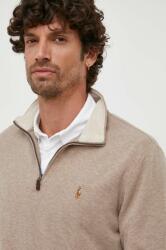 Ralph Lauren pulover de bumbac culoarea maro, light, cu turtleneck 9BYX-SWM0GP_88X