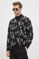 Calvin Klein pulover de bumbac culoarea negru 9BYX-SWM0IF_99A