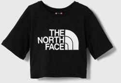 The North Face tricou de bumbac pentru copii G S/S CROP EASY TEE culoarea negru 9BYX-TSG03B_99X
