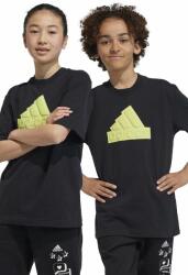 Adidas tricou de bumbac pentru copii culoarea negru, cu imprimeu 9BYX-TSK05C_99X