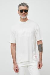 Tommy Hilfiger tricou x Shawn Mandes barbati, culoarea bej, cu imprimeu PPYX-TSM0Y6_02X