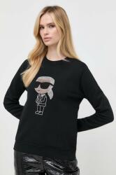 KARL LAGERFELD bluza femei, culoarea negru, cu imprimeu 9BYX-BLD0ZT_99X