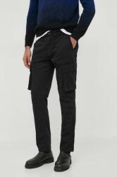 Sisley pantaloni barbati, culoarea negru, cu fason cargo 9BYX-SJM080_99X (47U4SF03W.100)