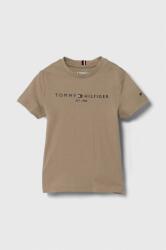 Tommy Hilfiger tricou de bumbac pentru copii culoarea maro 9BYX-TSG045_80X
