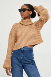 ANSWEAR pulover femei, culoarea maro, călduros, cu guler BMYX-SWD099_82X