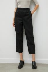 By Malene Birger pantaloni femei, culoarea negru, drept, high waist PPYX-SPD08B_99X