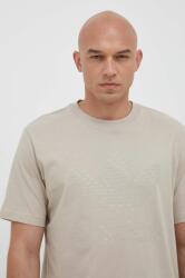adidas Originals tricou din bumbac culoarea bej, cu imprimeu 9BYX-TSM0FN_08X