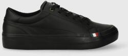 Tommy Hilfiger sneakers din piele MODERN VULC LTH LOW WL culoarea negru, FM0FM04819 9BYX-OBM1PW_99X