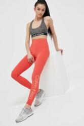 Calvin Klein Performance leggins de antrenament Essentials culoarea portocaliu, cu imprimeu PPYX-LGD08U_32X