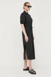 Patrizia Pepe rochie din bumbac culoarea negru, maxi, evazati PPYX-SUD2HG_99X