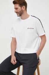 Giorgio Armani tricou din bumbac culoarea alb, cu imprimeu 9BYX-TSM0LC_00X