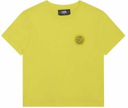 KARL LAGERFELD tricou de bumbac pentru copii culoarea galben, cu imprimeu 9BYX-TSK029_11X