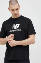 New Balance tricou din bumbac culoarea negru, cu model MT31541BK-1BK PPYX-TSM1WF_99X