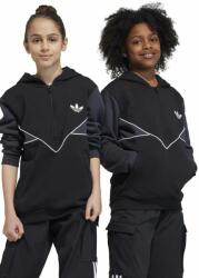 Adidas bluza copii culoarea negru, cu glugă, cu imprimeu 9BYX-BLK069_99X