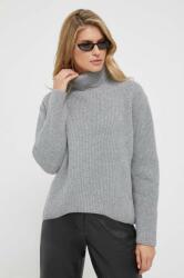 PINKO pulover de lana femei, culoarea gri, cu guler 9BYX-SWD10H_09X