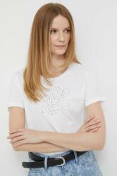 Lauren Ralph Lauren tricou femei, culoarea alb PPYX-TSD24W_00X