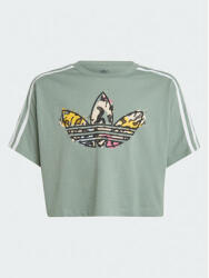 Adidas Tricou Animal Print Crop T-Shirt IB8582 Verde Loose Fit