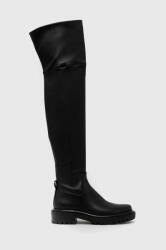 Tory Burch ghete de piele Utility Lug femei, culoarea negru, cu toc plat 9BYY-OBD30W_99X