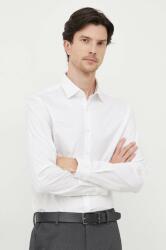 Calvin Klein camasa barbati, culoarea alb, cu guler clasic, slim 9BYX-KDM0IZ_00X