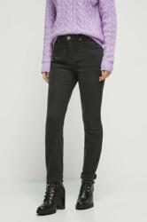 Medicine jeansi femei, culoarea negru ZBYX-SJD708_99J