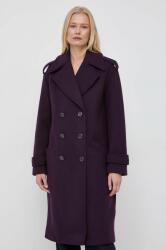 Morgan palton din lana culoarea violet, de tranzitie, cu doua randuri de nasturi 9BYX-KPD0DI_49X