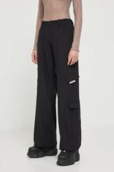 Sixth June pantaloni femei, culoarea negru, drept, high waist 9BYX-SPD12G_99X