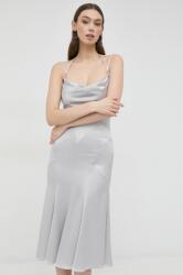 Trussardi rochie culoarea gri, midi, drept PPYX-SUD0Y6_09X