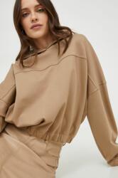 ANSWEAR bluza femei, culoarea bej, cu glugă, neted BMYX-BLD016_80X
