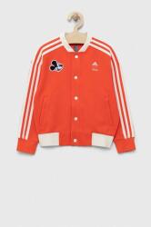 Adidas bluza copii x Disney culoarea portocaliu, cu imprimeu 9BYX-BLG03N_22X