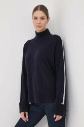 Tommy Hilfiger pulover de lana femei, culoarea albastru marin, cu turtleneck 9BYX-SWD11C_59X