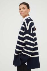 Samsøe Samsøe pulover din amestec de lână femei, culoarea bleumarin, călduros 9BYX-SWD0C7_59X