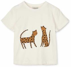 Liewood tricou de bumbac pentru copii culoarea bej, cu imprimeu PPYX-TSK07P_01X