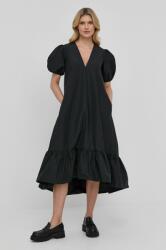 REDValentino rochie culoarea negru, midi, evazati PPYY-SUD1SC_99X