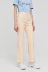 Pinko pantaloni femei, culoarea bej, drept, high waist PPYY-SPD0PF_02X