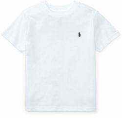 Ralph Lauren tricou de bumbac pentru copii culoarea alb, neted PPYY-TSB0BK_00X