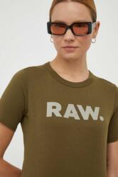 G-Star Raw tricou din bumbac culoarea verde PPYY-TSD26N_81X