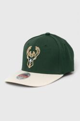 Mitchell&Ness șapcă din amestec de lână Milwaukee Bucks culoarea verde, cu imprimeu PPYX-CAU0R3_77X