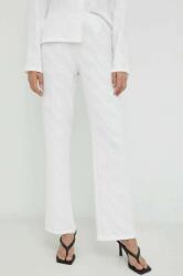 Resume Résumé pantaloni femei, culoarea alb, drept, high waist PPYX-SPD0BY_00X