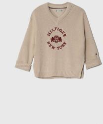 Tommy Hilfiger pulover de bumbac pentru copii culoarea bej 9BYX-SWG03T_12X
