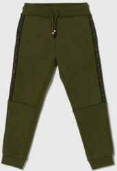 Tommy Hilfiger pantaloni de trening pentru copii culoarea verde, cu imprimeu 9BYX-SPB031_78X