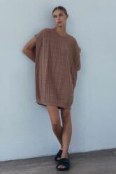 MUUV MUUV. rochie CARRE culoarea maro, mini, oversize M9KK-SUD01I_88X (sukienk.kr.CARRE.peanut)