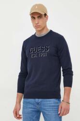 GUESS pulover din amestec de mătase culoarea albastru marin, light 9BYX-SWM003_59X