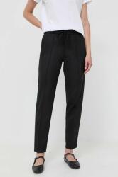 Twinset pantaloni din lana culoarea negru, drept, high waist 9BYX-SPD0HE_99X