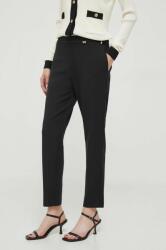 Artigli pantaloni femei, culoarea negru, fason tigareta, high waist 9BYX-SPD131_99X