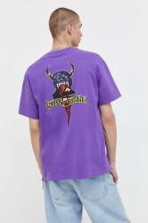 Quiksilver tricou din bumbac culoarea violet, cu imprimeu 9BYX-TSM0BA_48X